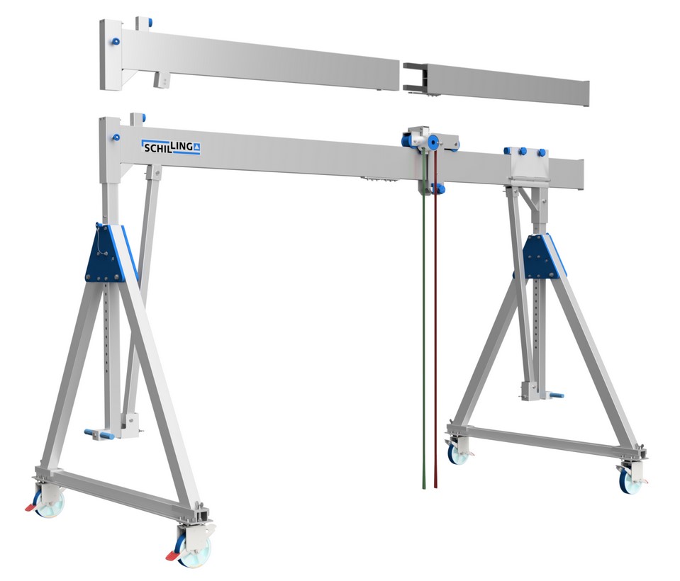 Grue portique en aluminium / Grue à chevalet mobile